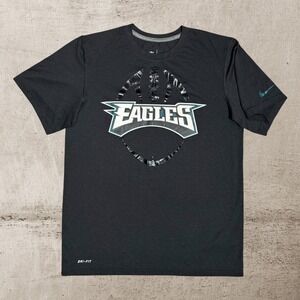 Philadelphia Eagles‎ Nike Dri-Fit T-Shirt Men's Medium Black NFL Performance Tee